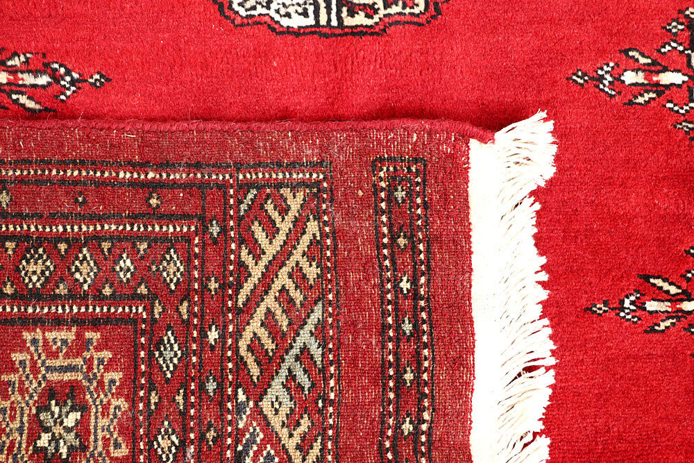 Red Bokhara 6' 7 x 7' 1 - No. 60808 - ALRUG Rug Store