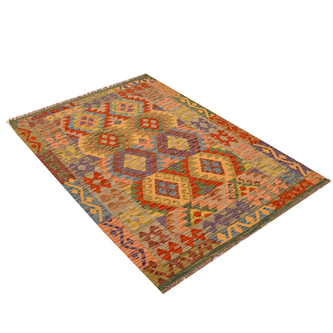 Vegetable Kilim 3' 8 x 5' 8 (ft) - No. AL87053 - ALRUG Rug Store