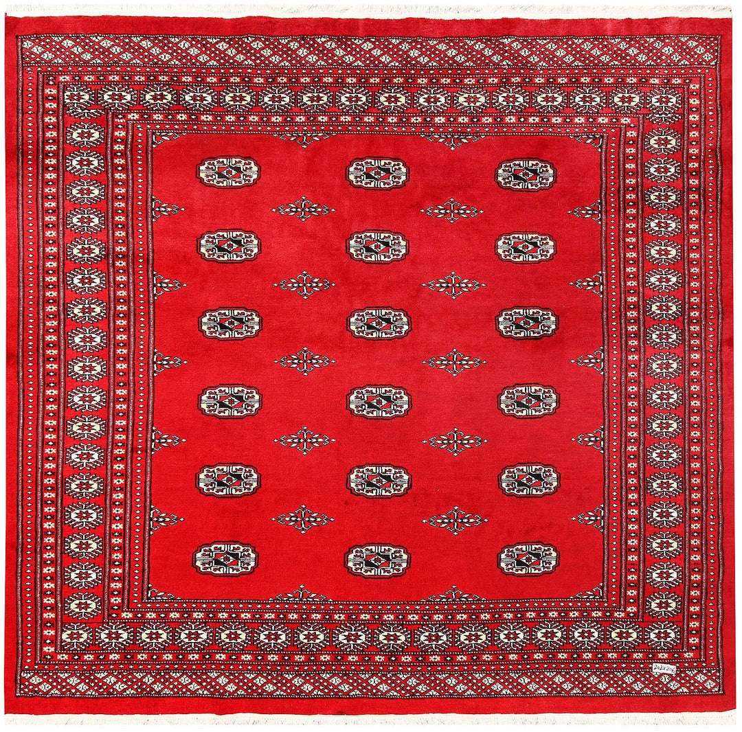 Red Bokhara 6' 8 x 6' 9 - No. 60816 - ALRUG Rug Store