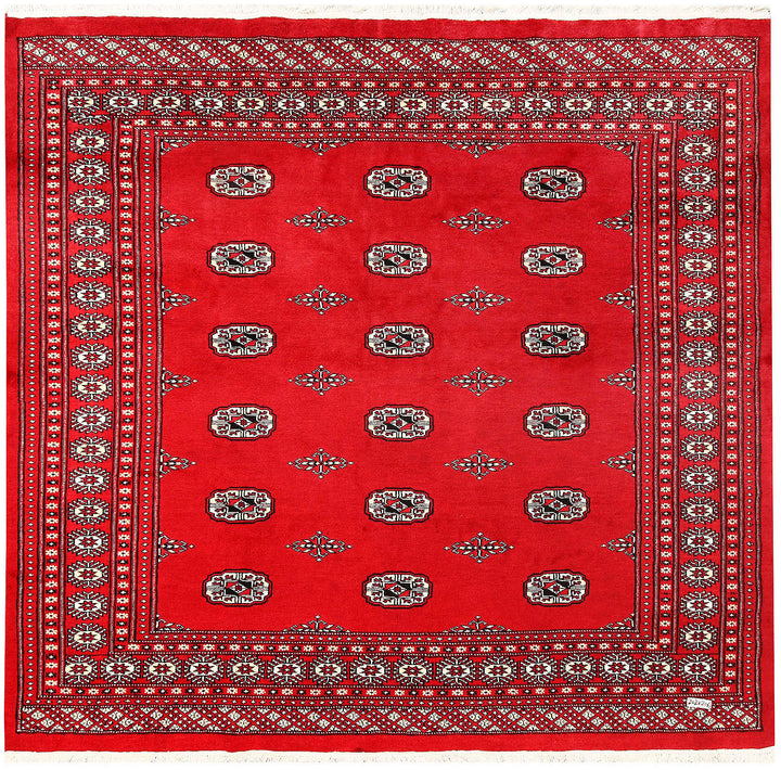 Red Bokhara 6' 8 x 6' 9 - No. 60816 - ALRUG Rug Store