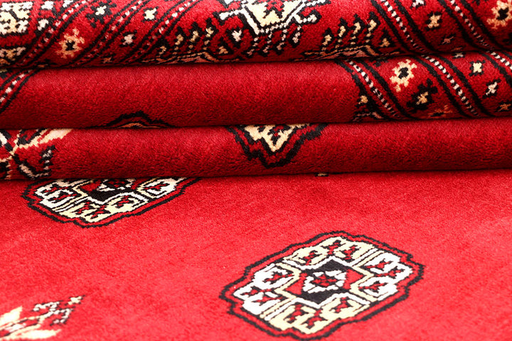 Red Bokhara 6' 7 x 6' 9 - No. 60818 - ALRUG Rug Store