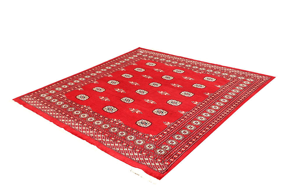 Red Bokhara 6' 7 x 6' 9 - No. 60818 - ALRUG Rug Store