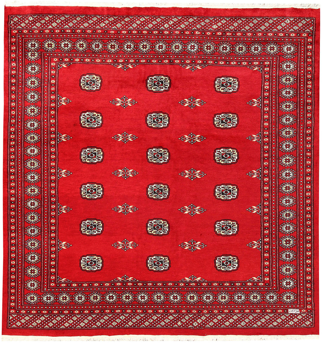 Red Bokhara 6' 7 x 6' 9 - No. 60818 - ALRUG Rug Store
