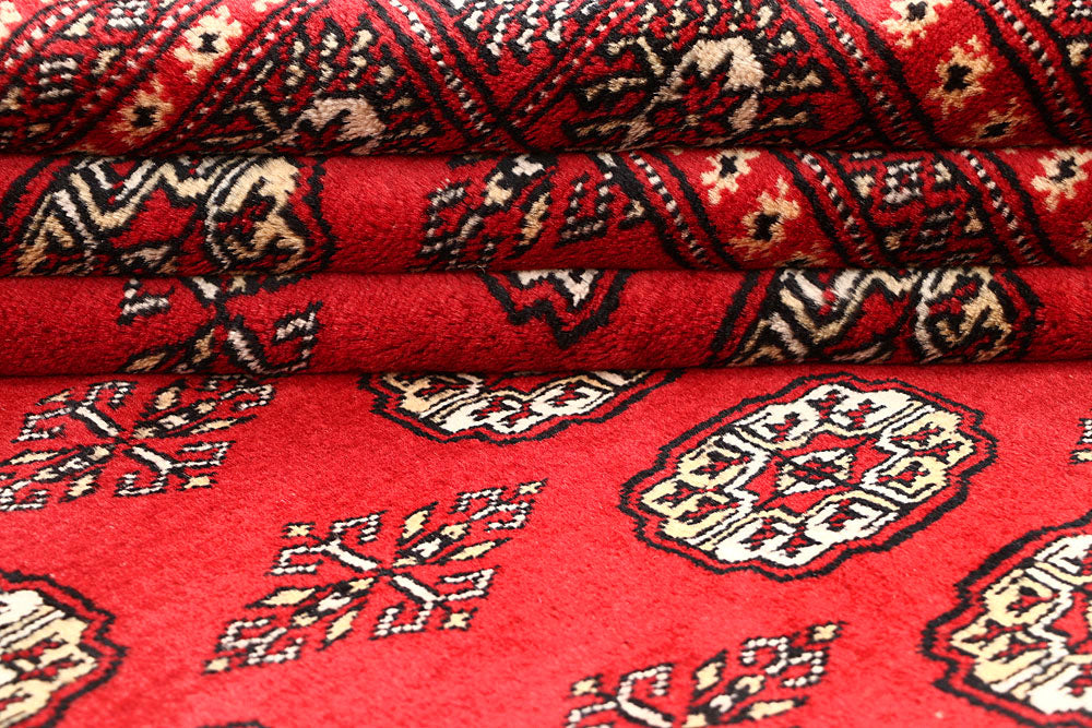 Red Bokhara 6' 8 x 6' 4 - No. 60819 - ALRUG Rug Store