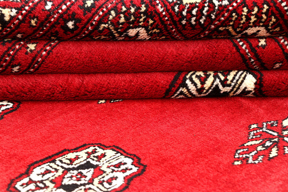 Red Bokhara 6' 9 x 6' 11 - No. 60822 - ALRUG Rug Store