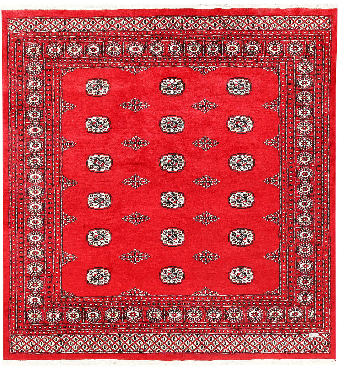 Red Bokhara 6' 9 x 6' 11 - No. 60822 - ALRUG Rug Store