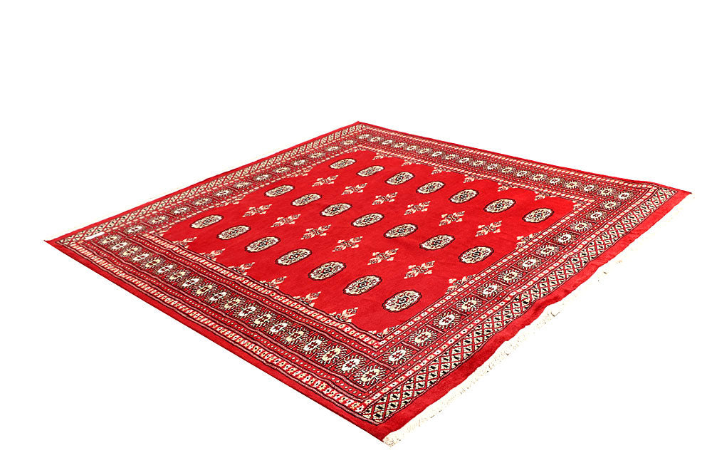 Red Bokhara 6' 8 x 6' 10 - No. 60824 - ALRUG Rug Store