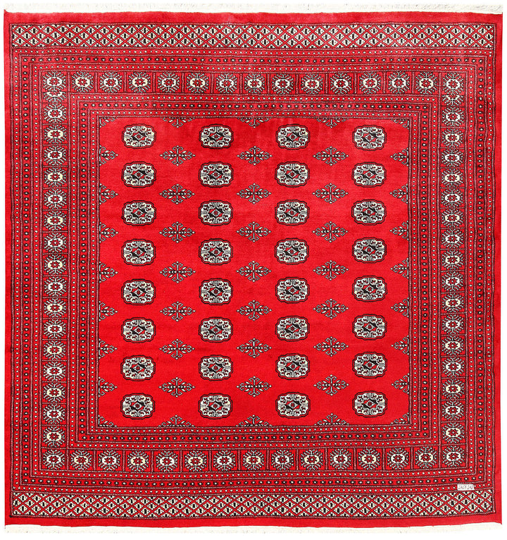 Red Bokhara 6' 8 x 6' 10 - No. 60826 - ALRUG Rug Store