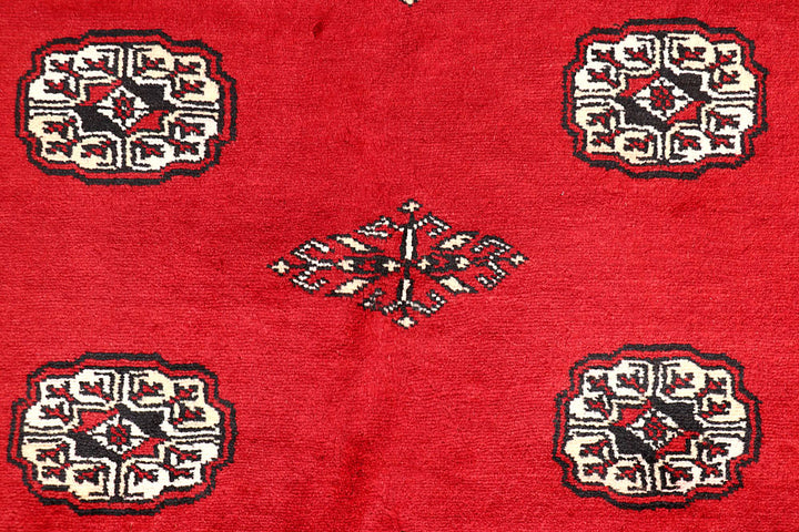 Red Bokhara 6' 8 x 6' 7 - No. 60828 - ALRUG Rug Store