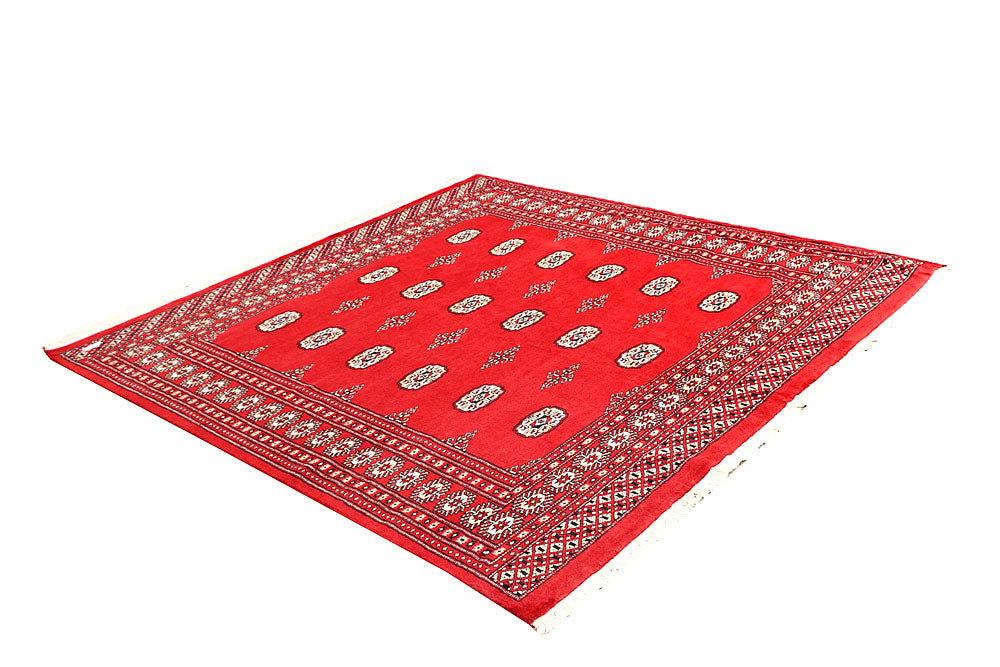 Red Bokhara 6' 8 x 6' 10 - No. 60829 - ALRUG Rug Store