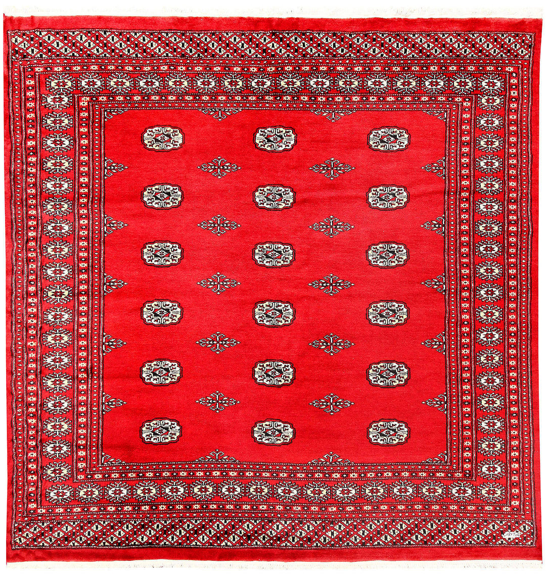 Red Bokhara 6' 8 x 6' 10 - No. 60829 - ALRUG Rug Store
