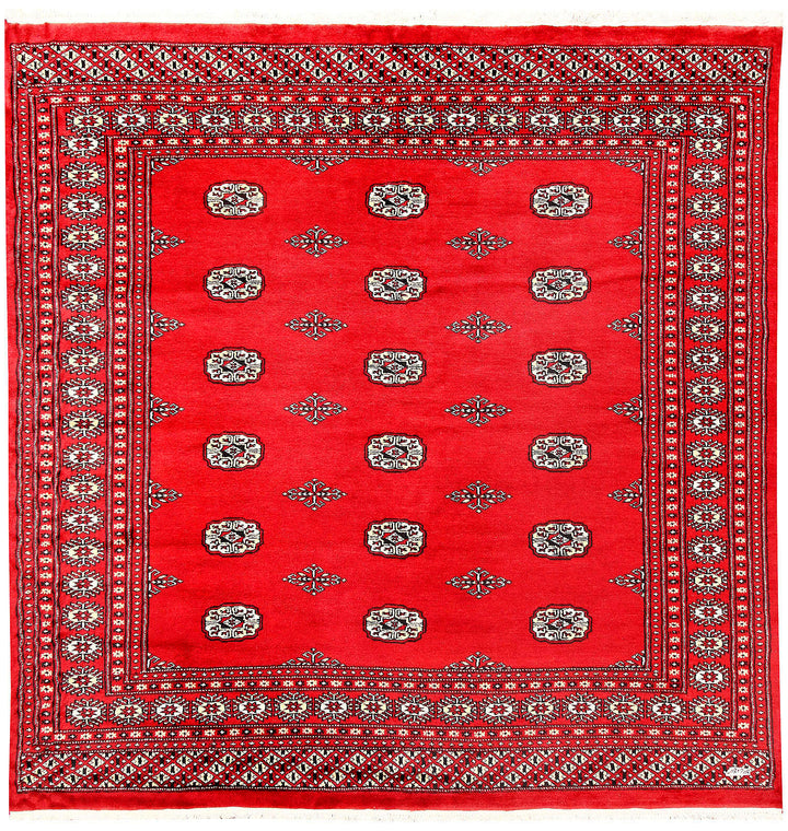 Red Bokhara 6' 8 x 6' 10 - No. 60829 - ALRUG Rug Store