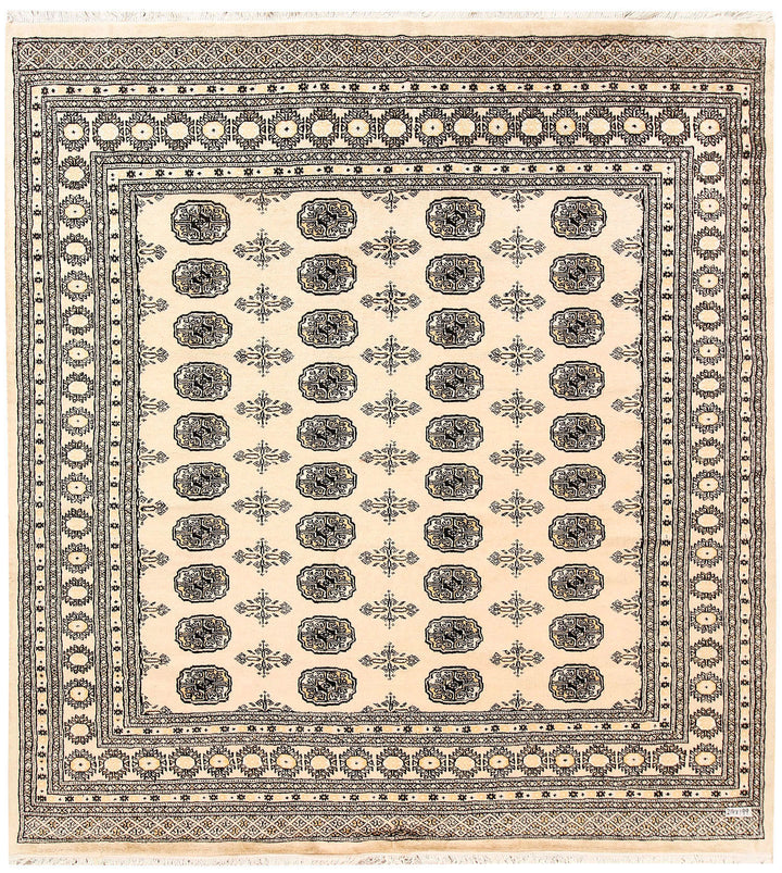 Blanched Almond Bokhara 6' 6 x 7' - No. 60830 - ALRUG Rug Store