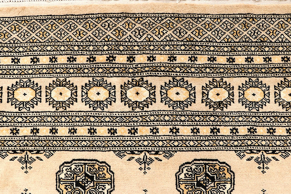 Blanched Almond Bokhara 6' 6 x 6' 9 - No. 60832 - ALRUG Rug Store