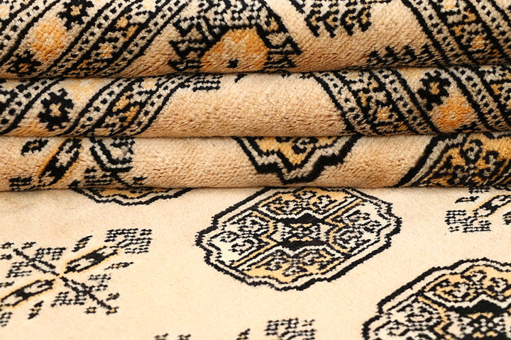 Blanched Almond Bokhara 6' 6 x 6' 9 - No. 60832 - ALRUG Rug Store