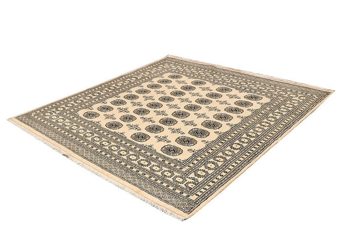 Blanched Almond Bokhara 6' 6 x 6' 9 - No. 60832 - ALRUG Rug Store