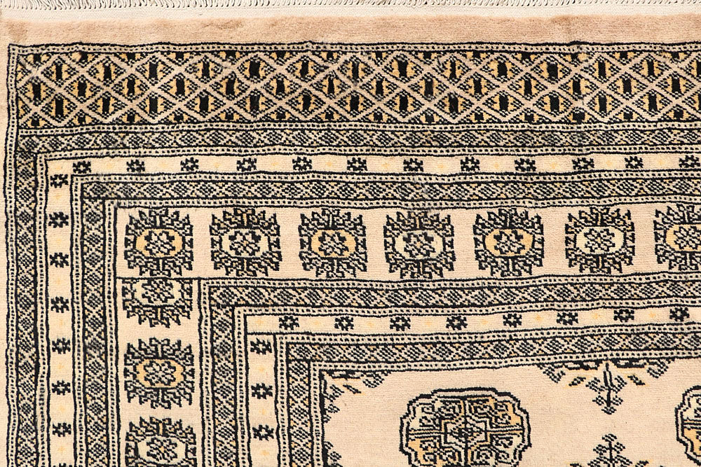 Blanched Almond Bokhara 6' 7 x 6' 9 - No. 60833 - ALRUG Rug Store