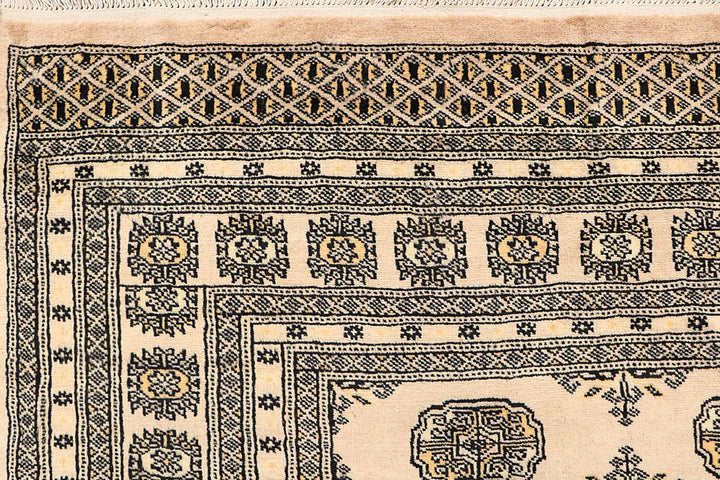 Blanched Almond Bokhara 6' 7 x 6' 9 - No. 60833 - ALRUG Rug Store