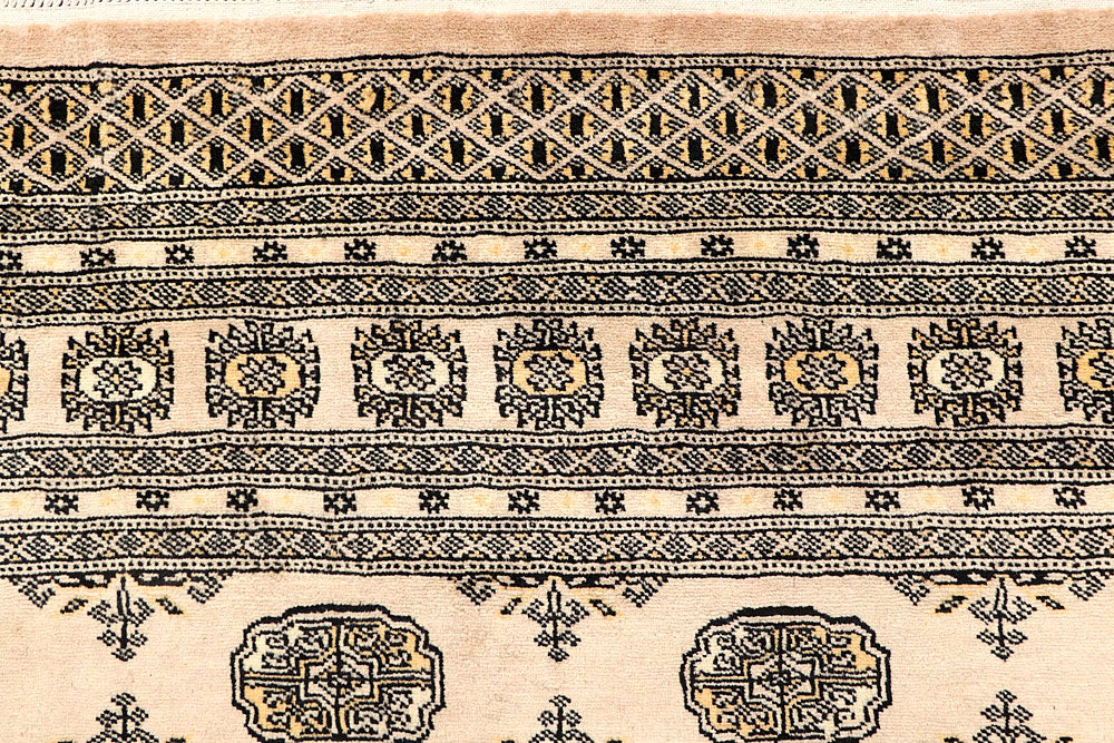 Blanched Almond Bokhara 6' 7 x 6' 9 - No. 60833 - ALRUG Rug Store