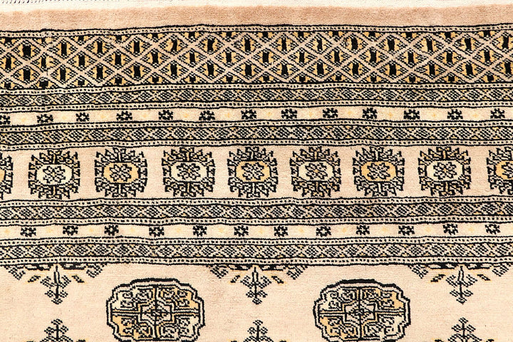 Blanched Almond Bokhara 6' 7 x 6' 9 - No. 60833 - ALRUG Rug Store