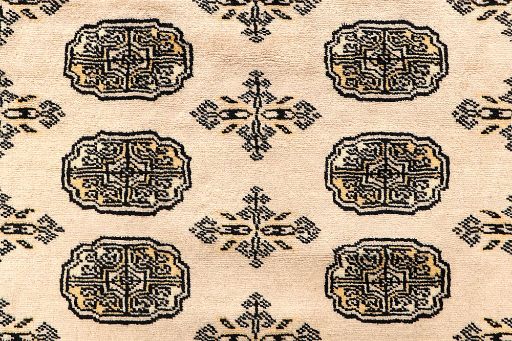 Blanched Almond Bokhara 6' 7 x 6' 9 - No. 60833 - ALRUG Rug Store