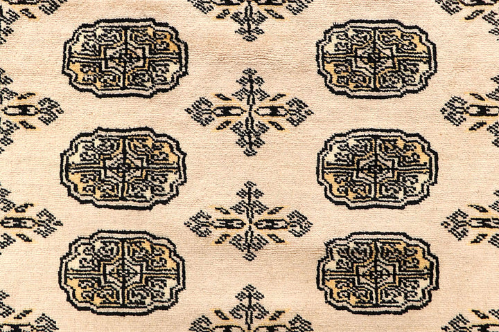 Blanched Almond Bokhara 6' 7 x 6' 9 - No. 60833 - ALRUG Rug Store