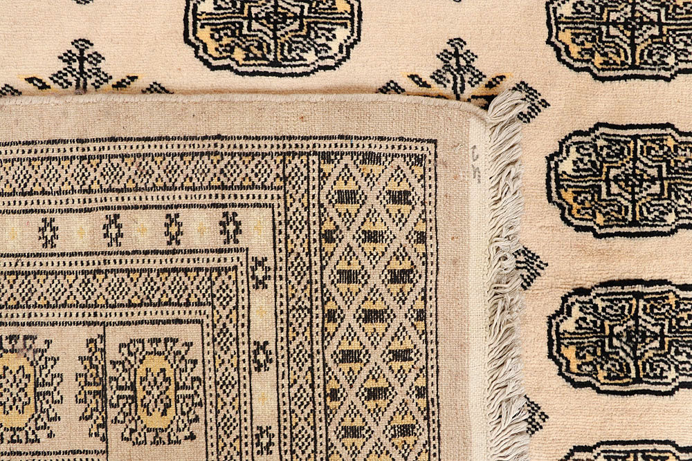 Blanched Almond Bokhara 6' 7 x 6' 9 - No. 60833 - ALRUG Rug Store