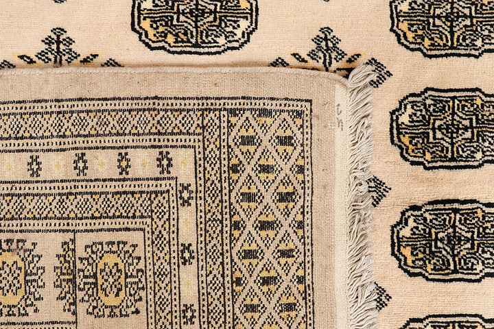 Blanched Almond Bokhara 6' 7 x 6' 9 - No. 60833 - ALRUG Rug Store