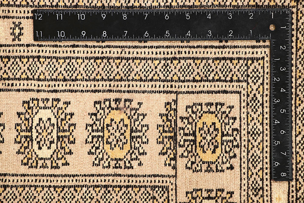 Blanched Almond Bokhara 6' 7 x 6' 9 - No. 60833 - ALRUG Rug Store