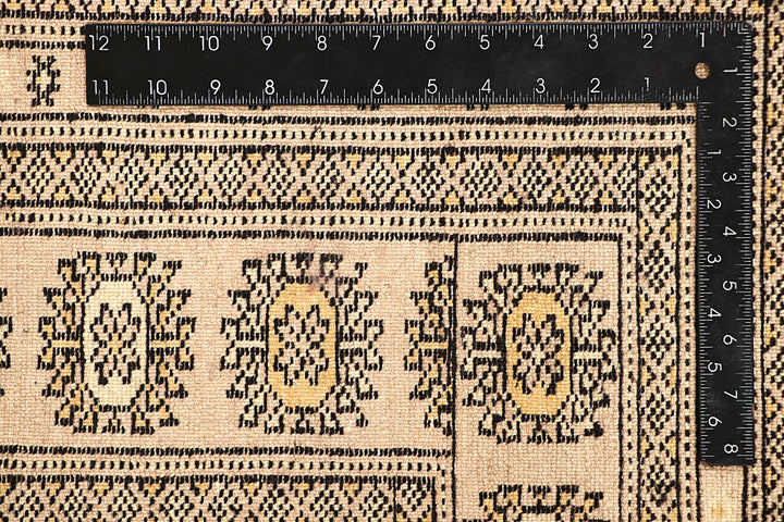 Blanched Almond Bokhara 6' 7 x 6' 9 - No. 60833 - ALRUG Rug Store