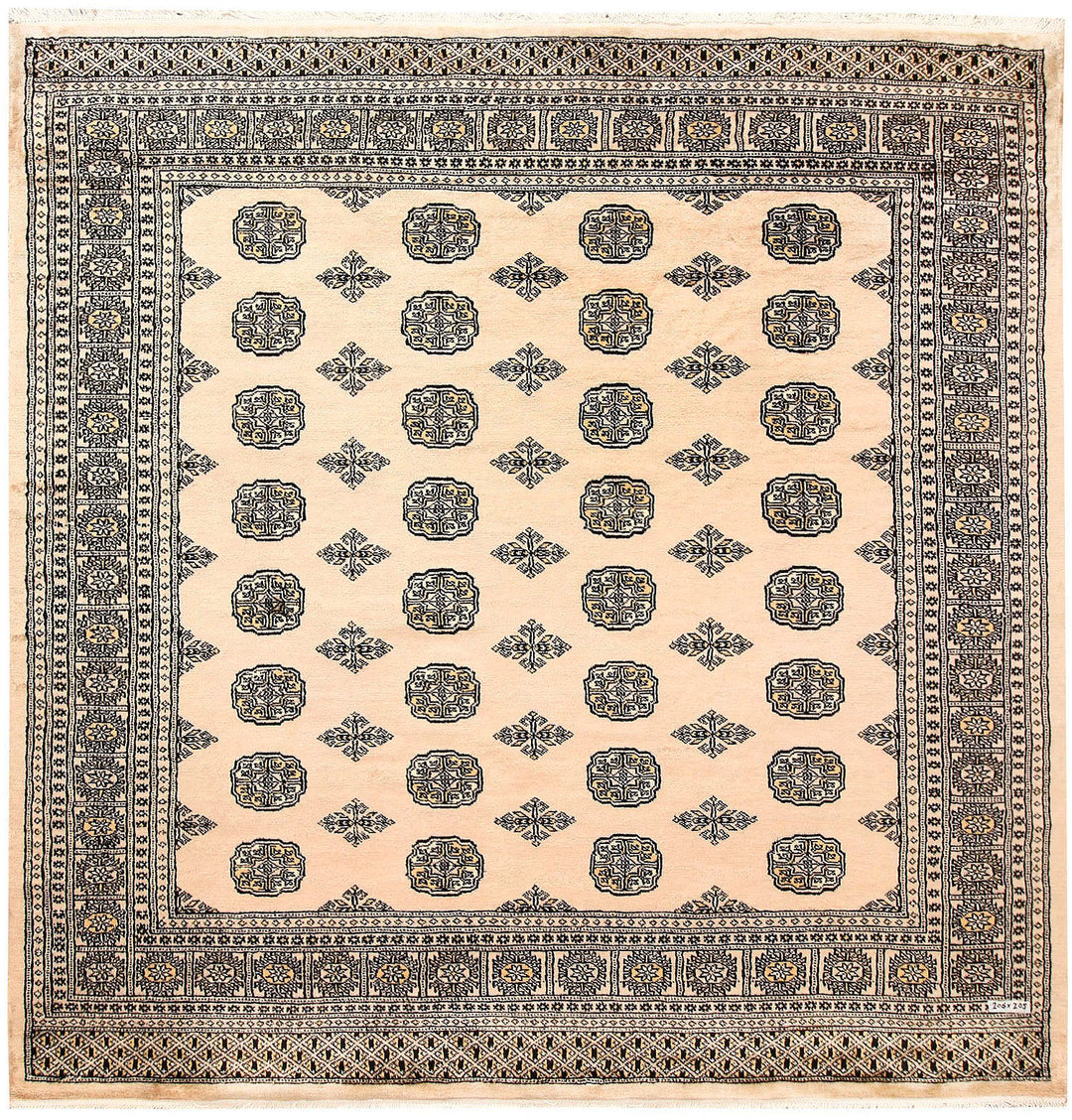 Blanched Almond Bokhara 6' 9 x 6' 9 - No. 60834 - ALRUG Rug Store
