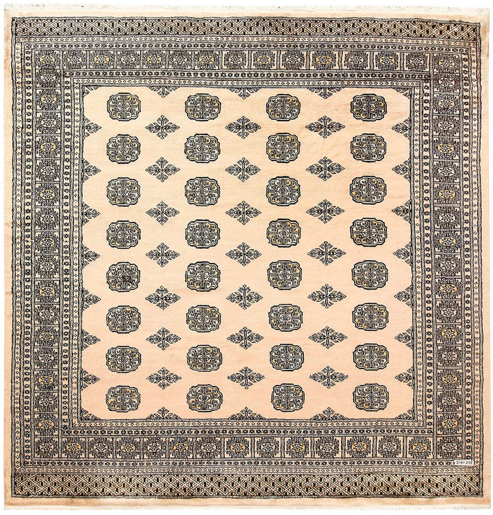 Blanched Almond Bokhara 6' 9 x 6' 9 - No. 60834 - ALRUG Rug Store