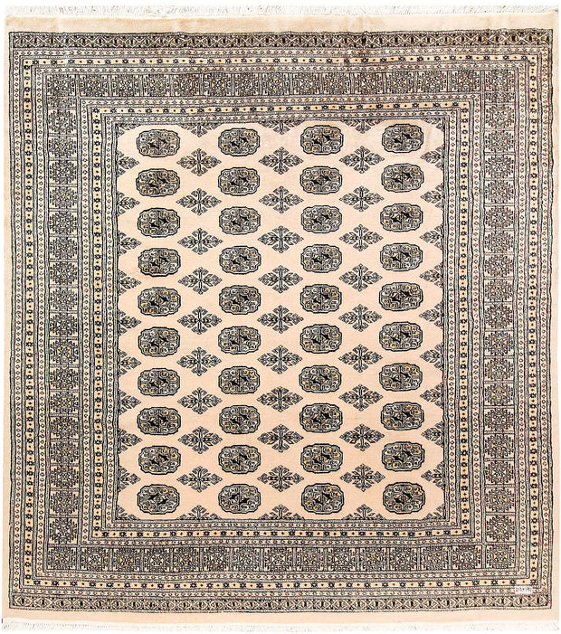 Blanched Almond Bokhara 6' 4 x 6' 11 - No. 60835 - ALRUG Rug Store
