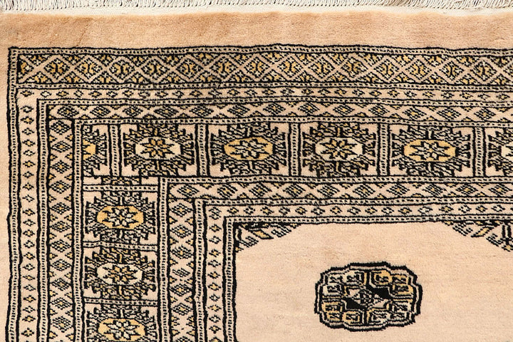 Blanched Almond Bokhara 6' 6 x 6' 10 - No. 60837 - ALRUG Rug Store