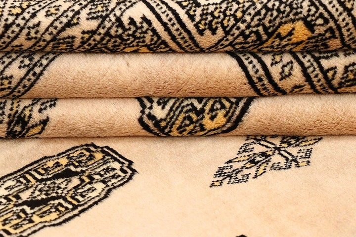 Blanched Almond Bokhara 6' 6 x 6' 10 - No. 60837 - ALRUG Rug Store