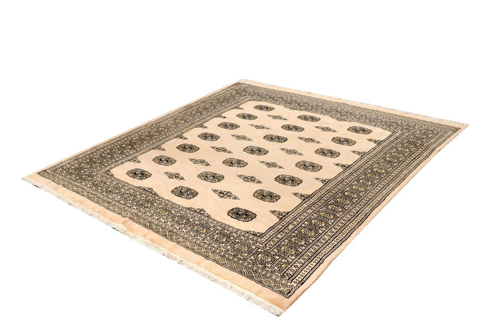 Blanched Almond Bokhara 6' 6 x 6' 10 - No. 60837 - ALRUG Rug Store