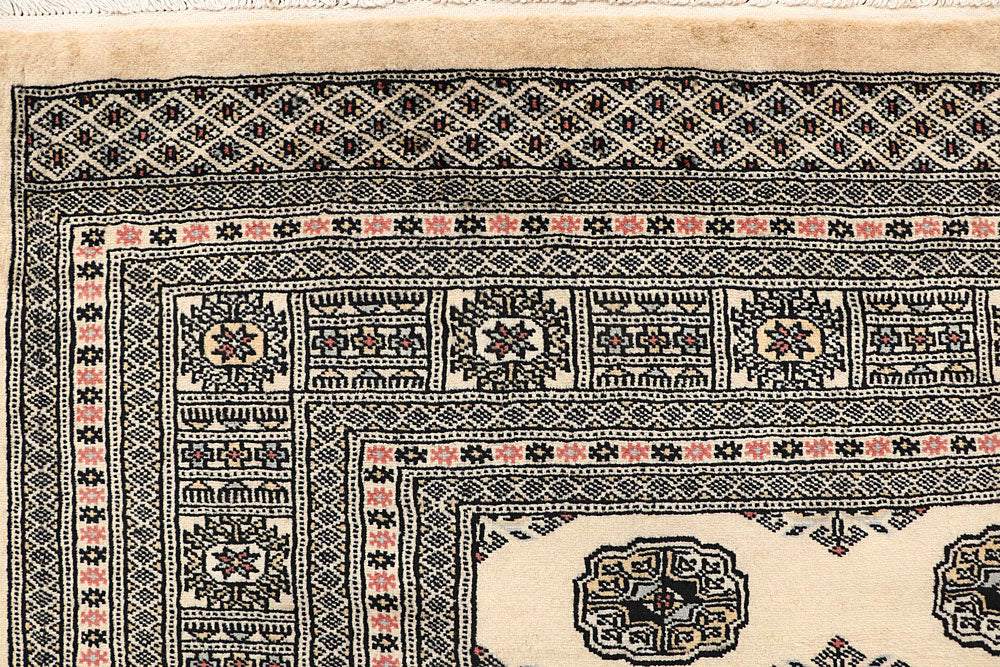 Blanched Almond Bokhara 6' 9 x 6' 10 - No. 60838 - ALRUG Rug Store