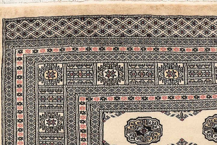 Blanched Almond Bokhara 6' 9 x 6' 10 - No. 60838 - ALRUG Rug Store