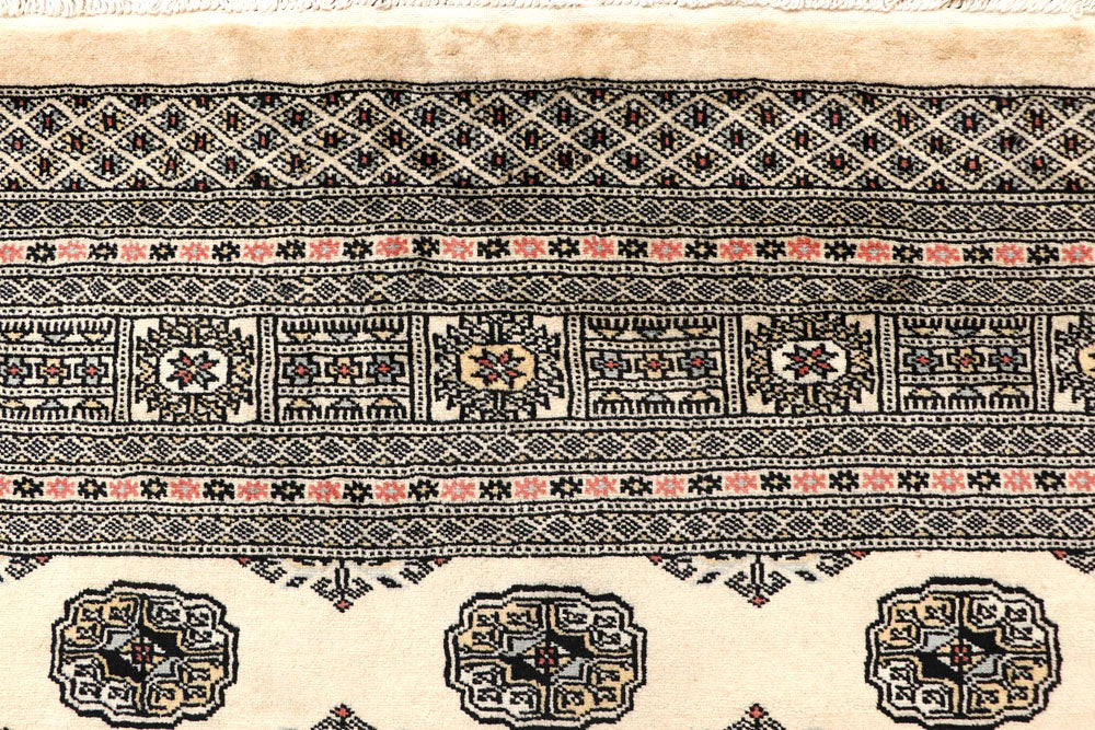Blanched Almond Bokhara 6' 9 x 6' 10 - No. 60838 - ALRUG Rug Store