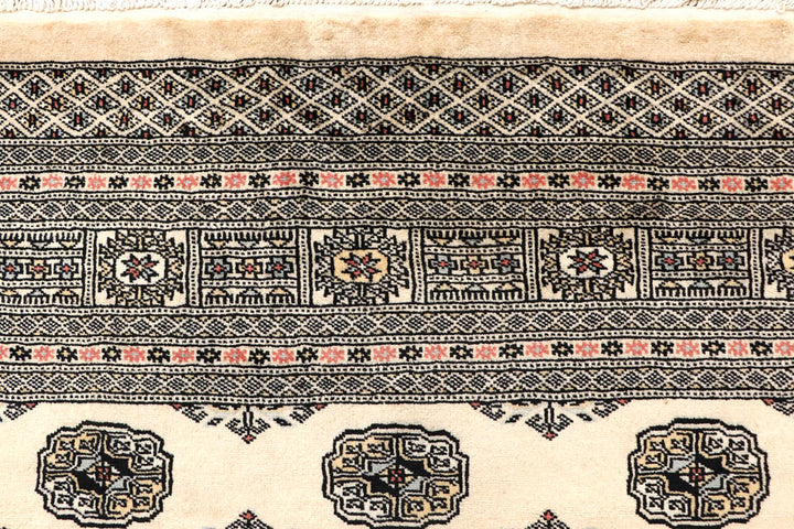 Blanched Almond Bokhara 6' 9 x 6' 10 - No. 60838 - ALRUG Rug Store
