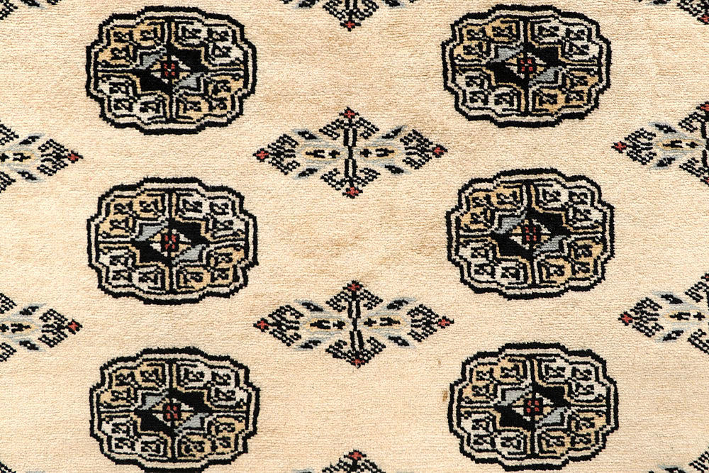 Blanched Almond Bokhara 6' 9 x 6' 10 - No. 60838 - ALRUG Rug Store