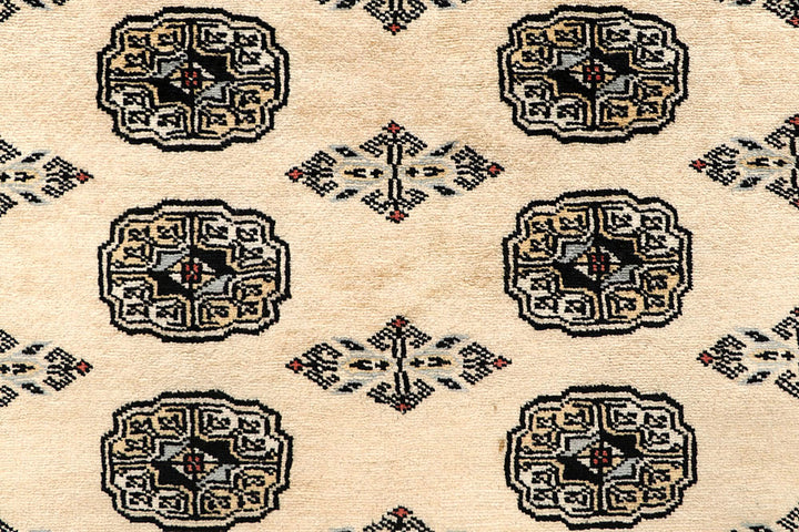 Blanched Almond Bokhara 6' 9 x 6' 10 - No. 60838 - ALRUG Rug Store