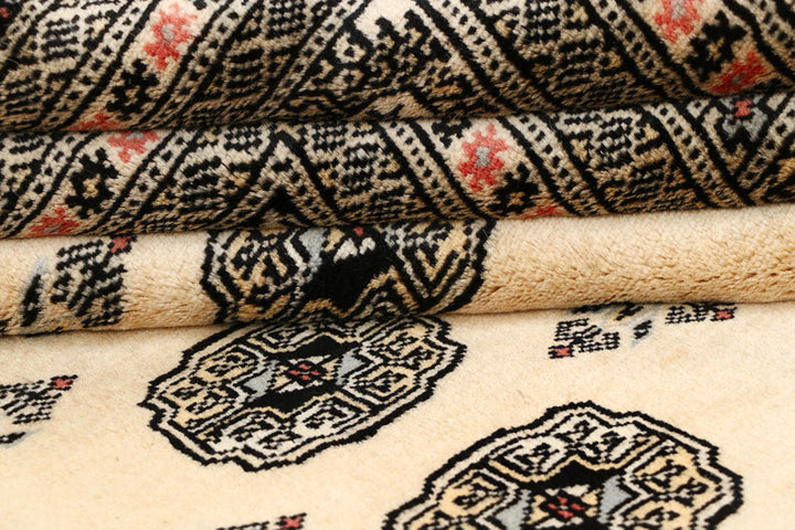 Blanched Almond Bokhara 6' 9 x 6' 10 - No. 60838 - ALRUG Rug Store