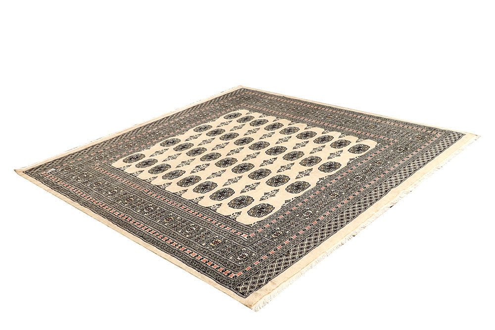 Blanched Almond Bokhara 6' 9 x 6' 10 - No. 60838 - ALRUG Rug Store
