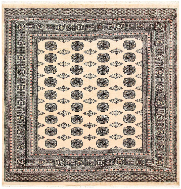 Blanched Almond Bokhara 6' 9 x 6' 10 - No. 60838 - ALRUG Rug Store