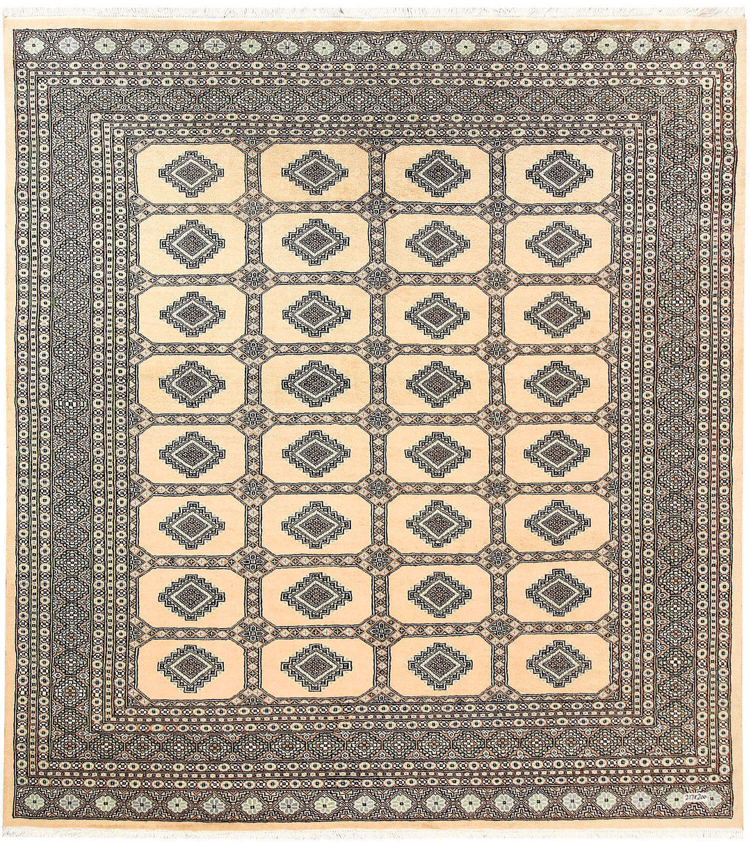 Navajo White Jaldar 6' 7 x 7' 1 - No. 60842 - ALRUG Rug Store