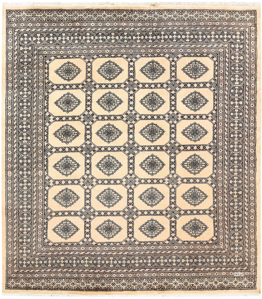 Blanched Almond Jaldar 6' 7 x 7' 3 - No. 60843 - ALRUG Rug Store