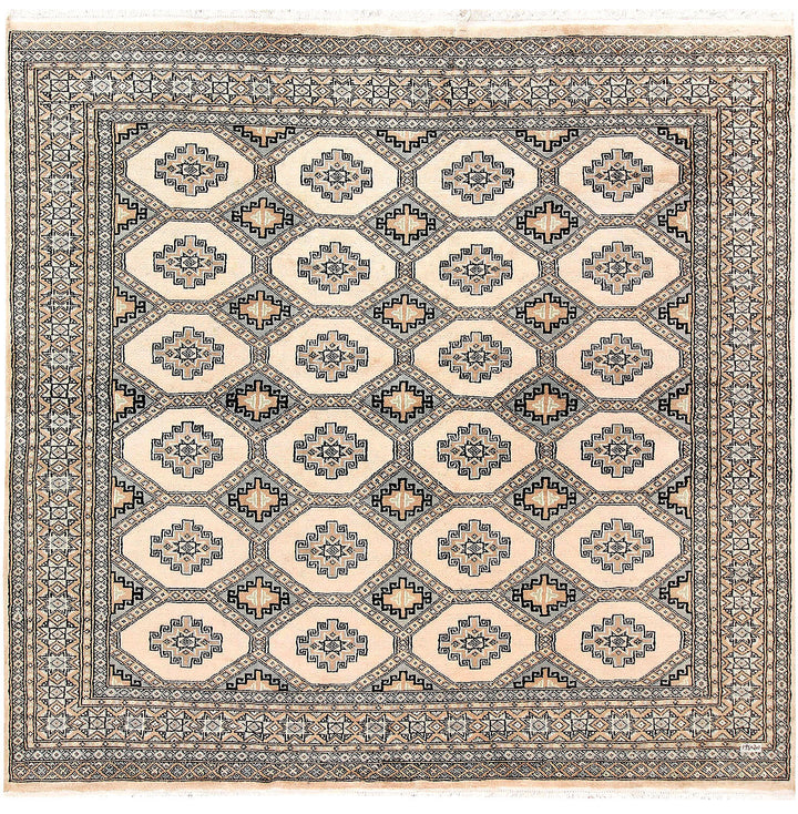 Blanched Almond Jaldar 6' 7 x 6' 5 - No. 60844 - ALRUG Rug Store