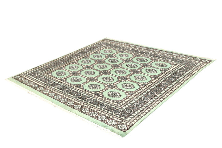 Dark Sea Green Jaldar 6' 6 x 6' 7 - No. 60846 - ALRUG Rug Store