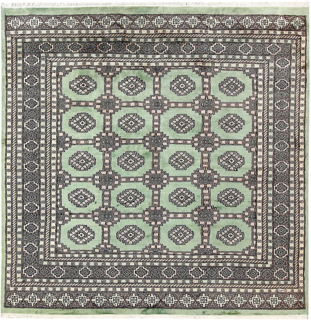 Dark Sea Green Jaldar 6' 6 x 6' 7 - No. 60846 - ALRUG Rug Store